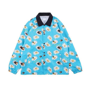 Chaqueta cortavientos de entrenador de nailon/poliéster impermeable con revestimiento fino de diseño personalizado para chaquetas de entrenador personalizadas unisex - Product Image 6