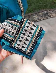 Tela de tafetán elástica hecha a mano Cowgirl Western Show Shirt - Product Image 5