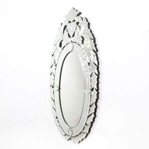 Espejo veneciano Vintage de cristal moderno hecho a mano, forma ovalada, colgante, montado en la pared, decoración del hogar, SVM-05A - Product Image 3