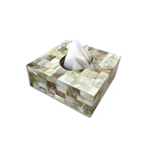 Boîte à mouchoirs en MDF incrusté d'os Décor américain élégant pour hôtels, bureaux et espaces de vie - Product Image 3