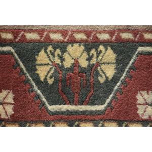 Vintage Turkish Rug 6.4x6.6 ft (196x201 cm), <b>Brown</b> Polka dot <b>Wool</b> Rug - Product Image 5