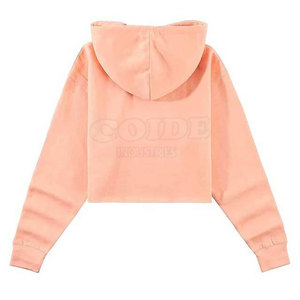 Haut à capuche court de style 2025, vêtements streetwear pour la vente en gros, vêtements décontractés, streetwear pour femmes, haut à capuche court en taille adulte - Product Image 3