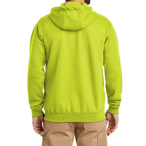 Sweat à capuche zippé surdimensionné 100% coton vierge pour hommes impression personnalisée motif solide polaire matériel pour hiver fermeture éclair sweats à capuche unisexe - Product Image 4