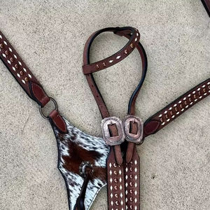 Haute qualité cheval une oreille Headstall poitrine collier ensemble prix de gros Tack - Product Image 1
