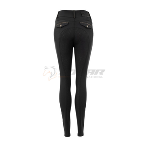 Pantalons d'équitation pour femmes professionnelles, logo personnalisé, coupe ajustée, pantalon d'entraînement flexible, respirant, pantalon d'équitation - Product Image 5