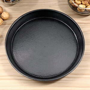 Bandeja redonda de metal seguro de aluminio blanco con asas, de 15 pulgadas servicio elegante, desayuno en la cama, plato de decoración del hogar - Product Image 6