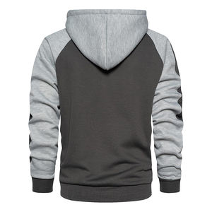 Vente en gros 350 Gsm Plain Hoodies Fleece Full Zipper Up Drawstring Hoodie Respirant Chaud Deux Poches Plaine Hoodies Pour Hommes - Product Image 2