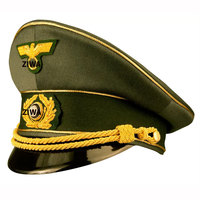 Casquette de ski allemande M43 de la Seconde Guerre mondiale par EREL, motif camouflage SS OAKLEAF, avec décalcomanies pour casque SS OKALEAF et visière générale.
