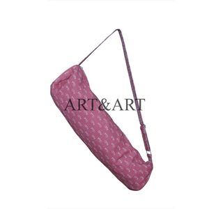 Bolsa de Yoga Rosa Hermosa y Sencilla Hecha a Mano para Mujer con Bolsillo Pequeño, Asa Larga Suave, Material de Algodón, Hecha en India - Product Image 3