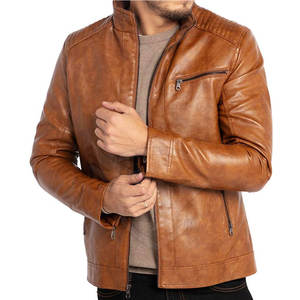 Chaqueta de cuero más vendida Chaquetas de cuero de MOQ bajo Nueva llegada Chaquetas de cuero impermeables para hombres - Product Image 3