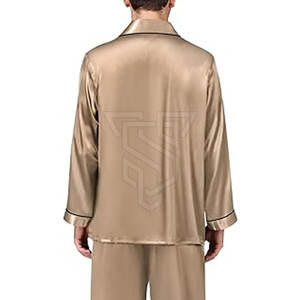 Los mejores trajes de dormir de seda para hombre Venta caliente al por mayor en adultos Tamaño Moda al aire libre Tejido de punto OEM disponible - Product Image 6
