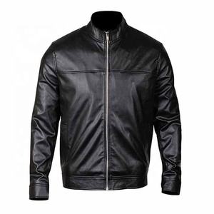 Veste en cuir pour hommes personnalisée du fournisseur direct d'usine manches longues coupe-vent imperméable pour l'hiver de haute qualité raisonnable - Product Image 1