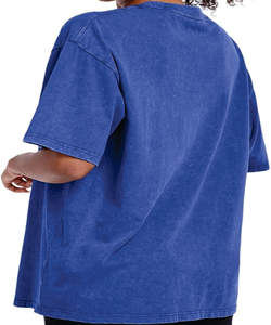 100% coton T-Shirt pour hommes coupe ample imprimé lavage à l'acide T-Shirt surdimensionné coton T-shirt pour hommes et femmes décontracté à manches courtes - Product Image 4