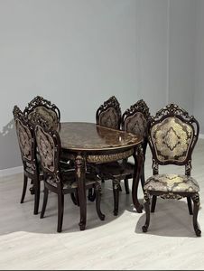 ชุดโต๊ะอาหารและเก้าอี้ไม้เนื้อแข็งสไตล์เรียบง่ายหรูหรา เหมาะสำหรับการสังสรรค์ครอบครัวขนาดใหญ่ ให้ความสะดวกสบายและดีไซน์ที่สง่างาม - Product Image 5