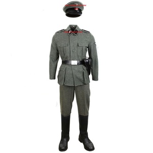 ZIWA INTERNATIONAL - Uniforme de Campo Alemán de la Segunda Guerra Mundial, Conjunto Completo con Insignias y Accesorios, 100% Algodón, para Hombre, Abrigo para Todas las Estaciones - Product Image 2