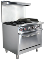 Cuisinière à gaz commerciale ETL, cuisinière à gaz en acier inoxydable, cuisinière à gaz commerciale pour cuisine, 4 à 6 brûleurs, cuisinière avec four, restaurant
