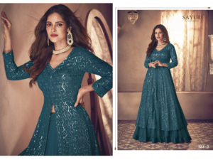 2024 último bordado pesado Anarkali traje estilo pakistaní vestido largo vestido con Dupatta para damas diseño de ropa de fiesta - Product Image 2