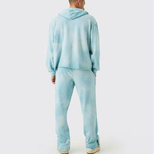 Nuevo Conjunto Deportivo para Hombre, Invierno, Lavado Ácido, 100% Algodón, Transpirable, Felpa, Ropa Casual - Product Image 2