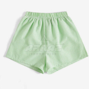 Pantalones cortos elegantes para mujer con cintura acanalada y bolsillos laterales para uso diario Pantalones cortos básicos de algodón para mujer - Product Image 1