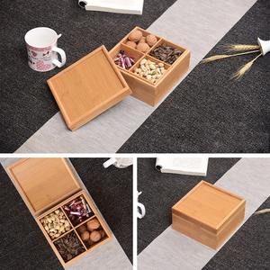 Caja de Almacenamiento de Frutos Secos y Nueces con Diseño de Compartimentos y Logotipo Personalizado al por Mayor, Caja de Embalaje de Alimentos de Madera sin Tapa - Product Image 4
