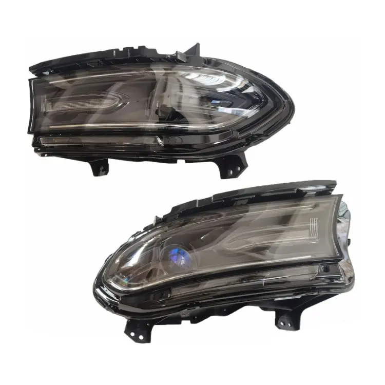 Автомобильная фара, полная СВЕТОДИОДНАЯ фара для Додж-зарядного устройства, галогенная 2015-2021, светодиодная фара для дл-проектора
