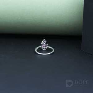 Anillo elegante de oro fino de 14 quilates para mujer, impresionante piedra de color rosa para bodas y fiestas, añade un toque de sofisticación y encanto - Product Image 5