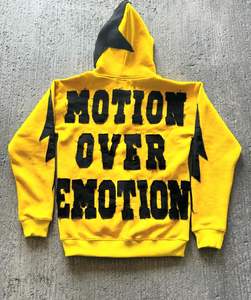 <b>Top</b> Selling Men's Zipper-Up Hoodies with 3D Embroidery Solid Pattern 100% Cotton Breathable Low MOQ Wholesale for Winter - Product Image 2