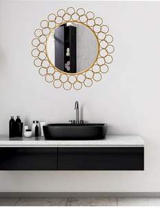 High Quality Luxury Modern Decorative Metal Frame Wall <b>Mirror</b> for Living Room Bedroom Interior Decoration at Wholesale Price - Product Image 6