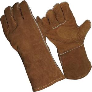 Best Customized Logo Printed Workwear Leather Made Welding <b>Gloves</b> New Reflective Online Selling Top Welding <b>Gloves</b> - Product Image 1