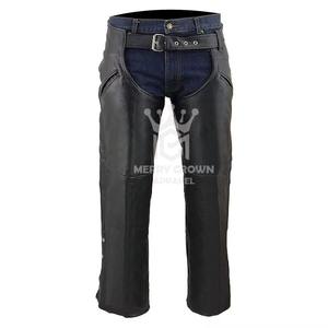 Chaps de cuero para hombre de nuevo diseño 2025 Chaps de cuero hechos en fábrica en fabricante de Chaps de cuero de color sólido - Product Image 1