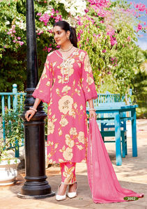 Haut et bas imprimés en rayonne avec impression Naznine Dupatta - Product Image 2