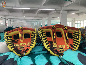 Trượt nước <span class=keywords><strong>Inflatable</strong></span> towable Ống thuyền cho 1-3 Rider thể thao chèo thuyền ống với ngồi hoặc quỳ vị trí nhiệm vụ nặng nề Ống - Product Image 4