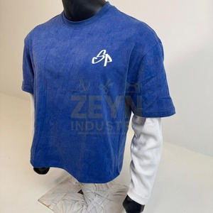 เสื้อยืดแขนยาวผู้ชาย ผ้าถัก ทรงทางการ ผ้าฝ้าย เป็นมิตรกับสิ่งแวดล้อม ระบายอากาศได้ดี แขนสองชั้น รับสกรีนโลโก้ - Product Image 2