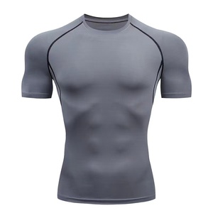 Venta al por mayor de ropa de los hombres ropa de gimnasio sin costuras camiseta de entrenamiento con logotipo personalizado Camiseta deportiva para los hombres - Product Image 2