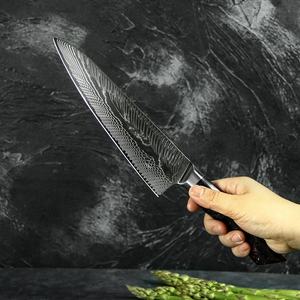 Couteau de chef ambidextre fait main en acier Damas japonais personnalisé en gros, compatible lave-vaisselle, meilleurs couteaux de cuisine, tranchant fixe - Product Image 3