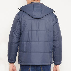 Chaqueta Acolchada Personalizada OEM Extra Grande, Ligera, de Lona, con Cremallera, Transpirable, de Microfelpa, para Hombre, con Capucha, Impermeable y Resistente al Viento - Product Image 6