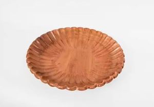 Bandeja de madera decorativa navideña en forma redonda para servir frutas y Aperitivos en diseño moderno - Product Image 2