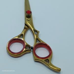 Haute qualité nouveauté or Rose ciseaux de coupe de cheveux professionnel en acier inoxydable rasoir bord coupe de cheveux ciseaux - Product Image 4