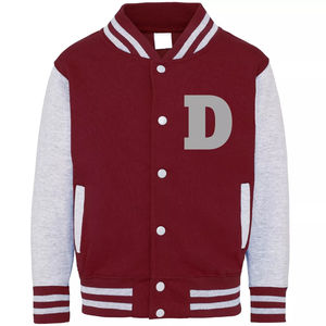 Offre Spéciale hommes Vintage College Letterman veste à capuche surdimensionné haute rue lâche tissé col montant fermeture à glissière - Product Image 5