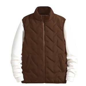Suave al tacto abrasión al aire libre senderismo transpirable hombres ligero chaleco acolchado poliéster impermeable prendas de vestir exteriores para Golf y correr - Product Image 1