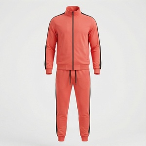 Activewear Best Selling Men's Winter Hooded Fleece Tracksuit Solid Color Breathable Lightweight Long <b>Sleeves</b> High Quality - Product Image 1