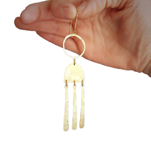 Pendientes étnicos vintage estilo gitano indio para moda de temporada, pendientes retro redondos con borlas huecas tipo Jhumka para mujer - Product Image 4