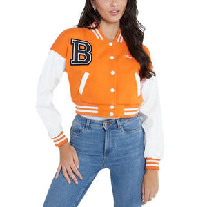Chaqueta universitaria gruesa de béisbol de gran tamaño para mujer, venta al por mayor, ropa de mujer barata, abrigo de béisbol de alta calidad, 2025 - Product Image 3