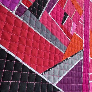 Abstract Geometric <b>Quilted</b> Fabric 100% Polyester Medium Weight Stain Resistant Home Textile Blanket <b>Throw</b> Woven Pattern - Product Image 1