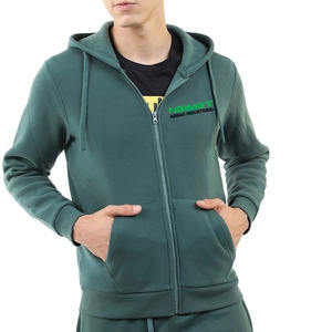 Vente en gros 100% coton Sweat à capuche zippé pour hommes Design personnalisé Streetwear avec fermeture éclair complète pour une tenue décontractée en hiver - Product Image 3