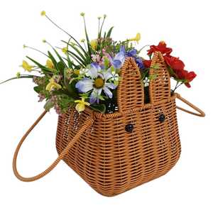 Cute Rabbit Shaped Storage <b>Basket</b> Eco-Friendly Portable <b>Picnic</b> <b>Basket</b> Made of Bamboo Rattan Decorative Gift <b>Baskets</b> for Children - Product Image 5