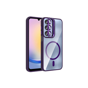 Étui de protection magnétique Deep Purple ANKY Etro Series M-Safe avec support de charge pour Samsung Galaxy A25, protection d'objectif d'appareil photo en silicone - Product Image 1