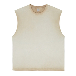 ยิมระบายอากาศ TankTops ชุดเดี่ยวที่กําหนดเองของผู้ชายสไตล์ถนนสูงเสื้อกล้ามยางขนาดสหรัฐอเมริกาเสื้อกล้ามผู้ชายยืดได้โลโก้ที่กําหนดเอง - Product Image 3