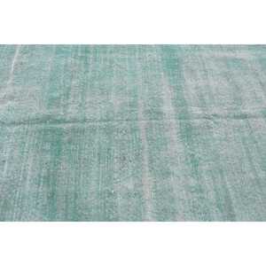 Alfombra Turca de 5.5x10.1 pies, Alfombra Grande Vintage, Alfombra Abstracta Verde y Blanca - Product Image 4