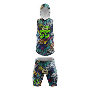 Conjuntos de talla grande transpirables con estampado de transferencia de calor, ropa de entrenamiento, uniforme 7v7, uniformes deportivos de poliéster 100% - Product Image 1